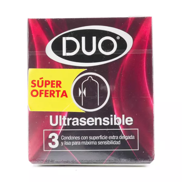 Condones Duo Ultrasensible Cj X 3 Super Oferta