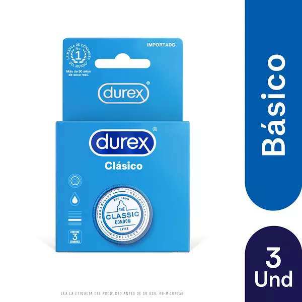 Durex Clasico Cj X 3 Und