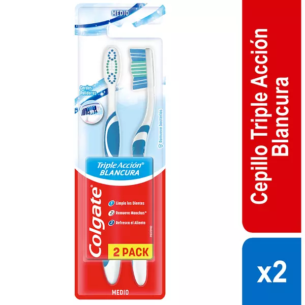 Cepillo Colgate Triple Accion 2X1 Medio Cp