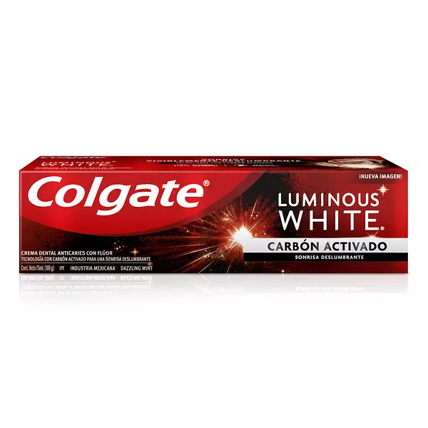 Crema Dental Luminous White Carbon Activado Tbo X 75 Ml Colg