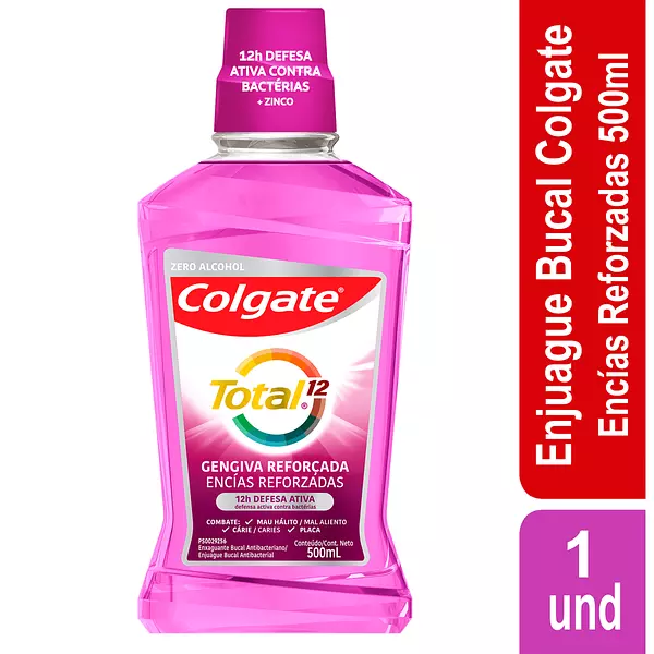 Enjuague Total 12 Encias Reforzadas Fco X 500 Ml Colgate