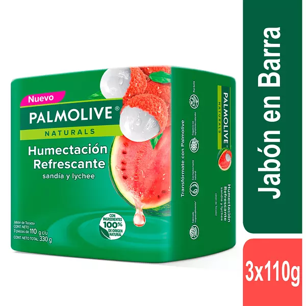 Jabon Palmolive Sandia&Lychee 110G X 3 Und Ofe