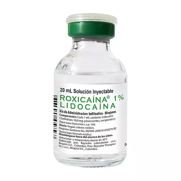 Roxicaina 1% (Lidocaina) Fco 20 Ml Ropsohn