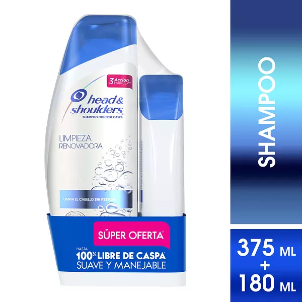 Shampoo Limpieza Renovadora Head&Shoulders Fco X 375Ml+180Ml Ofe