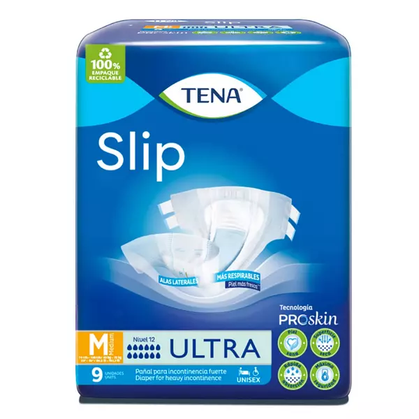 Pañal Tena Slip Ultra Talla M X 9 Und Familia