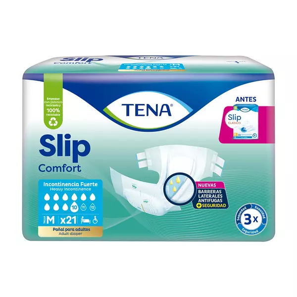 Pañal Tena Slip Clasico Talla Med X 21 Und Familia