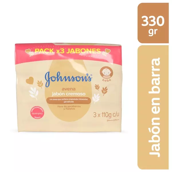 Jabon Johnson J Baby Avena Pack X 3 Und 110 Gr