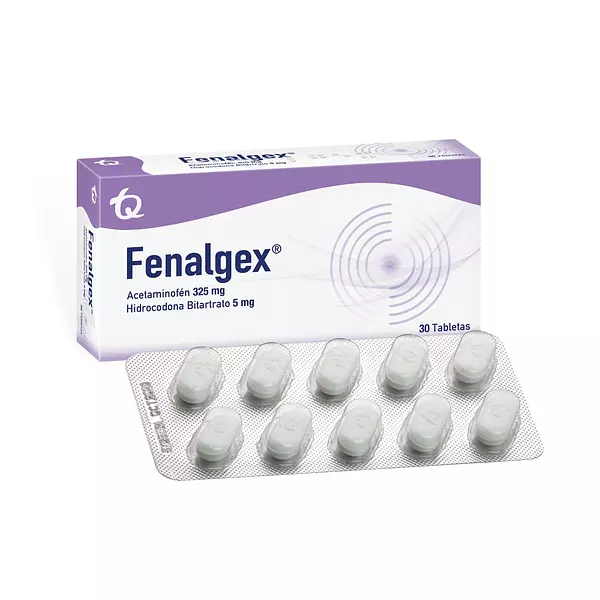 Fenalgex (Acetaminofen 325 Mg +Hidrocodona 5Mg) Cj X 30 Tab Tq