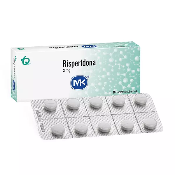 Risperidona 2 Mg Cj X 20 Tab Mk