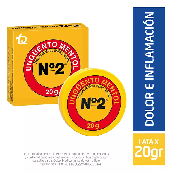 Ungüento Mentol # 2 X 20Gr Tq