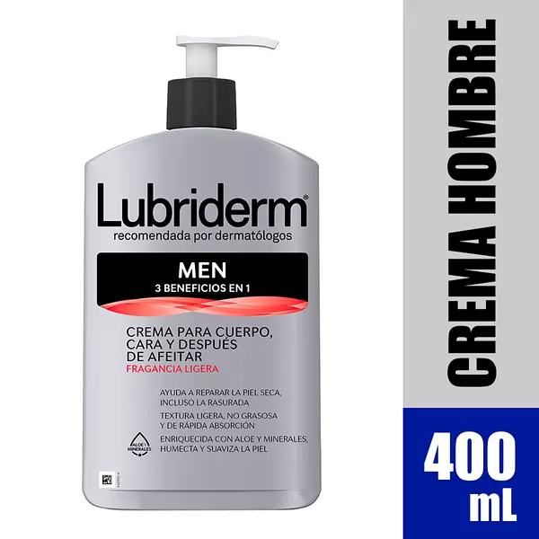 Lubriderm Men 3-1 Con Fragancia Fco X 400Ml