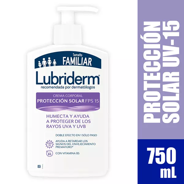 Lubriderm Locion Uv 15 Valvula Fco X 750Ml