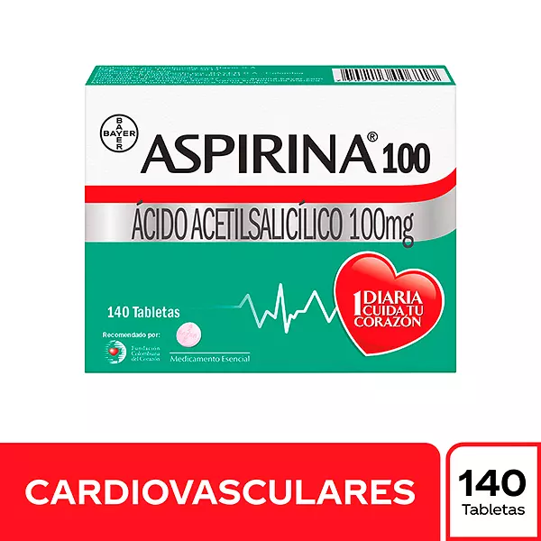 Aspirina (Acido Acetilsalicilico) 100Mg Cj X 140 Tab Bay