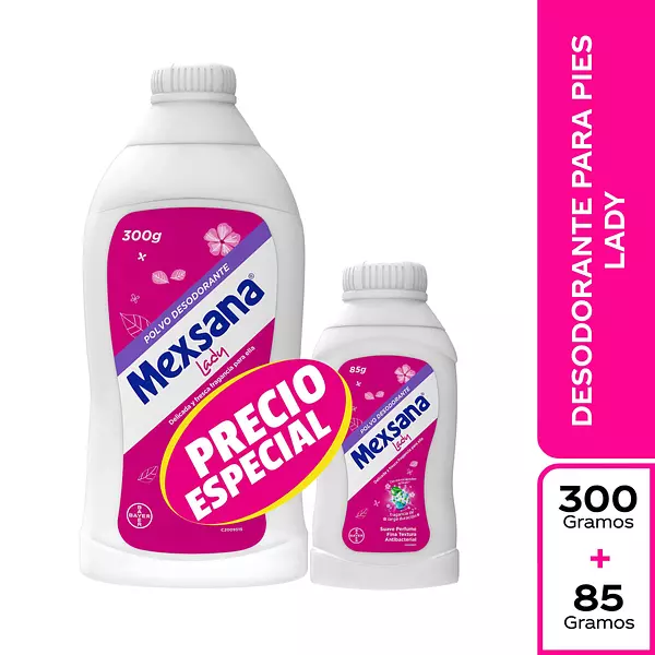 Talco Lady Mexana X 300 Gr + 85 Gr Oferta