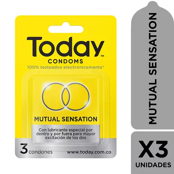 Condones Today Mutual Sensation X 3 Sensation