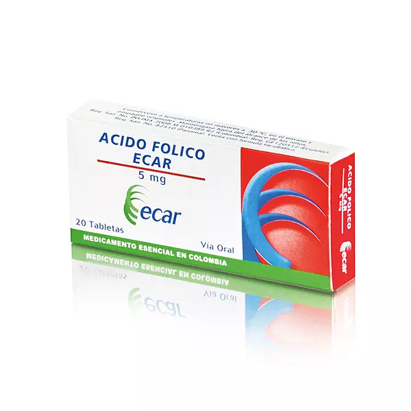 Acido Folico 5Mg Cj X 20 Tab Ecar