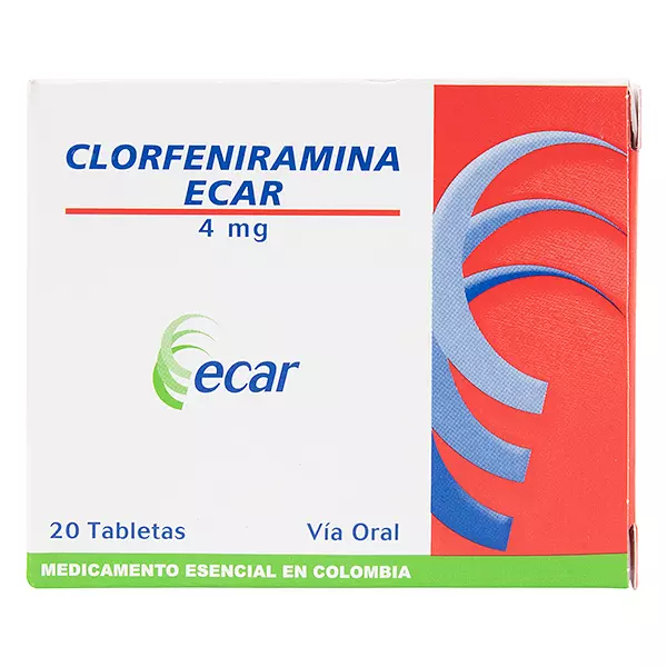 Clorfeniramina 4 Mg Cj X 20 Tab Ecar