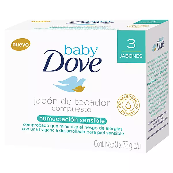 Jabon Dove Baby Hipoalergenico Pack X 3 Und