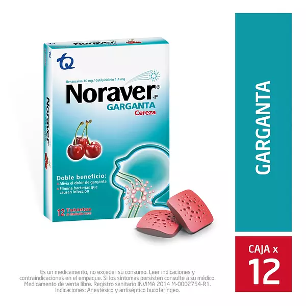 Noraver Garganta Cereza Cj X 12 Tab Tq