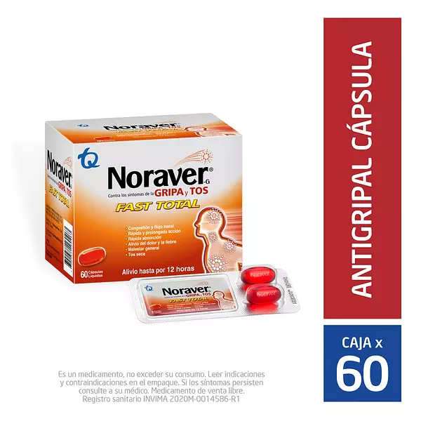 Noraver Gripa Fast Total Cj X 60 Cap Tq 