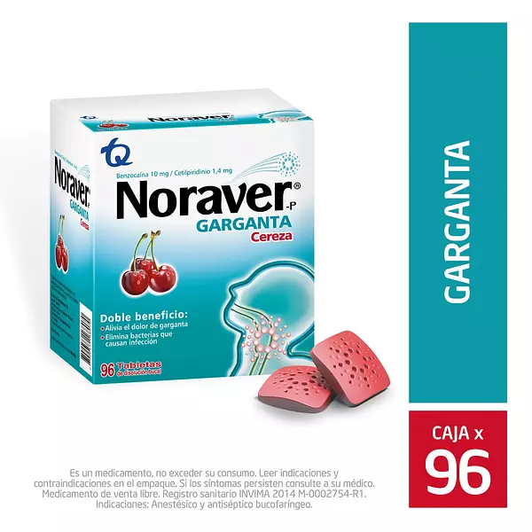 Noraver Garganta Cereza Cj X 96 Tab Tq