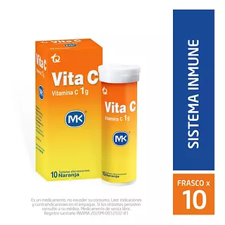 Vitamina C Efervescente 1Gr Fco X 10 Tab Mk