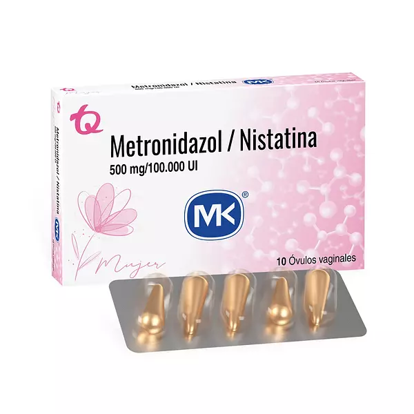 Metronidazol 500 Mg + Nistatina Cj X 10 Ovulos Mk