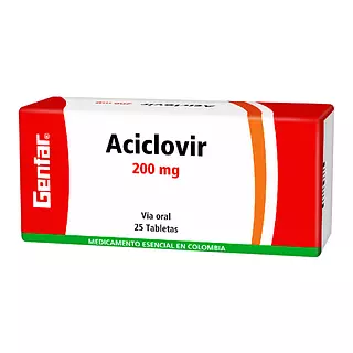 Aciclovir 200Mg Cj X 25 Tab Genfar