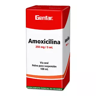 Amoxicilina 250 Mg Susp Fco X 100 Ml Genfar