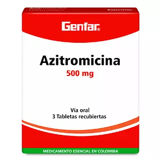 Azitromicina 500 Mg Cj X 3 Tab Genfar