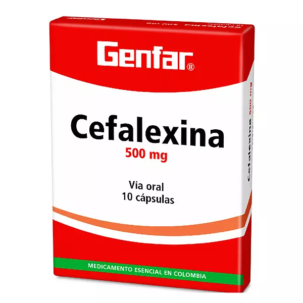 Cefalexina 500 Mg Cj X 10 Cap Genfar