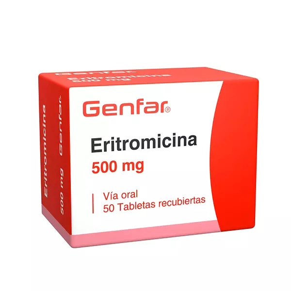 Eritromicina 500Mg Cj X 50 Tab Genfar