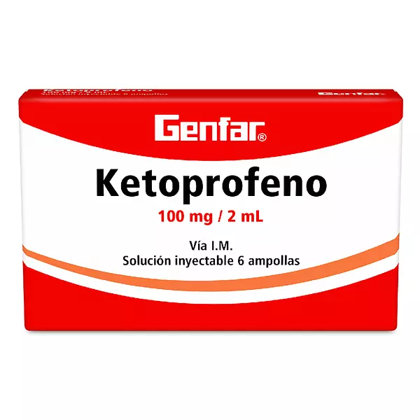 Ketoprofeno 100 Mg X 6 Ampollas Genfar