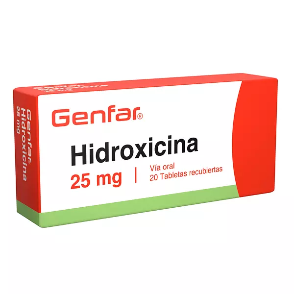 Hidroxicina 25 Mg Cj X 20 Tab Genfar