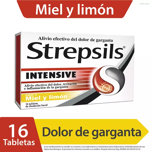 Strepsils Intensive 8,75 Mg (Flurbiprofeno) Cj X 16 Tab Rb Health