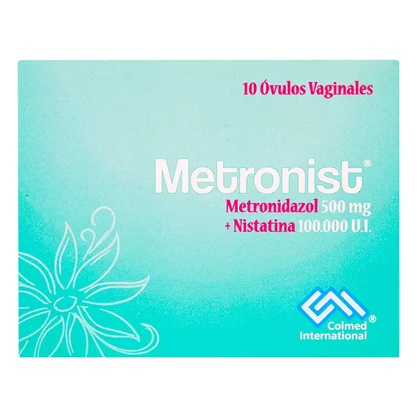 Metronist (Metronidazol + Nistatina) Cj X 10 Ovulos Vaginales Colmed