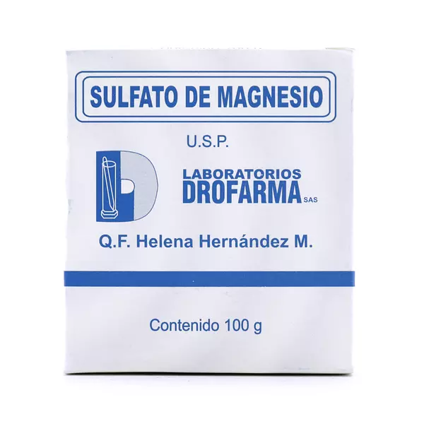 Sulfato De Magnesio Bol X 100 Gr Drofarma