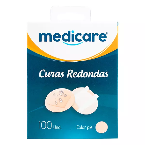 Curas Medicare Redondas Piel Cj X 100 Und