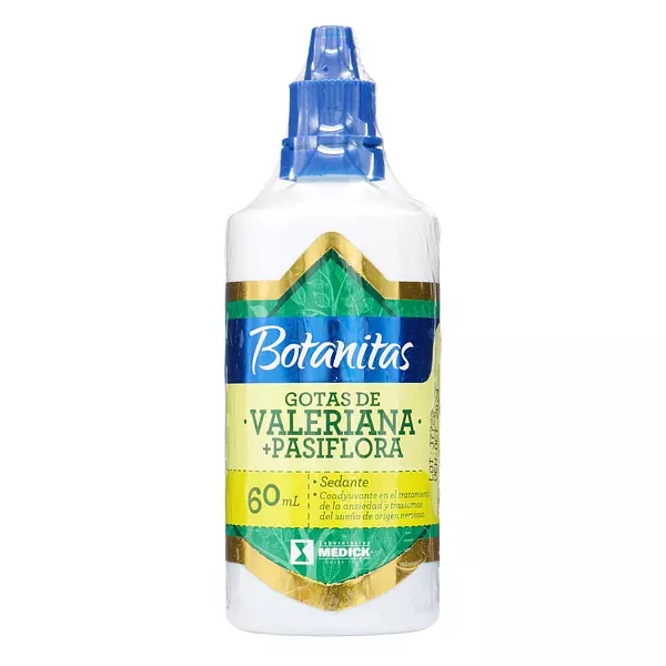 Gotas De Valeriana + Passiflora Fco X 60 Ml Botanitas