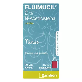 Fluimucil (N-Acetilcisteina) Niños Jarabe 2% Fresa Fco X 120Ml Zambon
