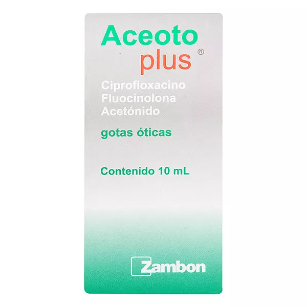 Aceoto Plus (Ciprofloxacino+Fluocinolona) Gotas Fco X 10 Ml Zambon