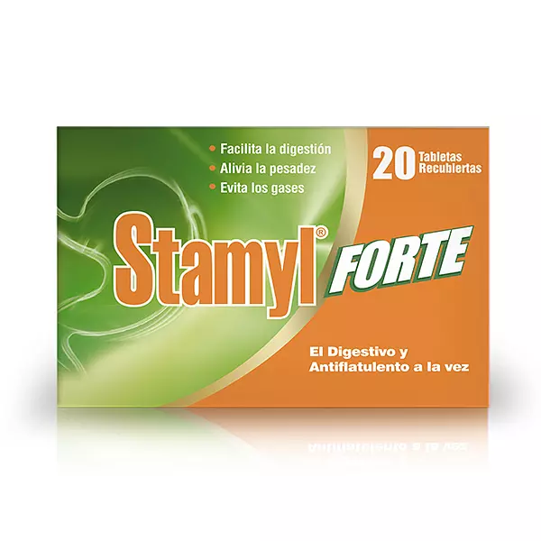 Stamyl Forte (Pancreatinas+Simeticona) Cj X 20 Tab Farma De Col