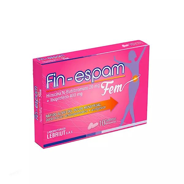 Fin-Espam Fem ( Ibuprofeno + Hioscina) Cj X 10 Lebriut