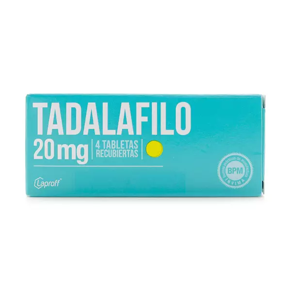 Tadalafilo 20 Mg Cj X 4 Tab Laproff