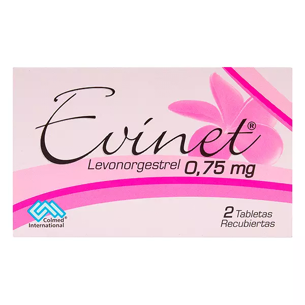 Evinet 0,75 Mg (Levonorgestrel) Cj X 2 Tab Colmed