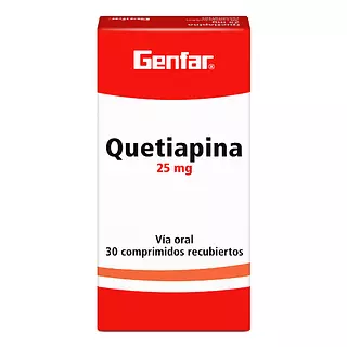 Quetiapina 25 Mg Cj X 30 Tab Genfar