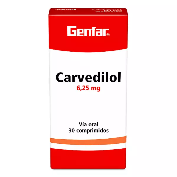 Carvedilol 6,25Mg Cj X 30 Tab Genfar