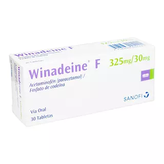 Winadeine F 325/30 (Acetaminofen+Codeina) Cj X 30 Tab Sanofi Cp
