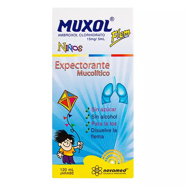 Muxol Niños flem (Ambroxol) Fco X 120 Ml Novamed