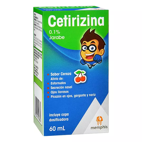 Cetirizina Diclorohidrato Jarabe Fco X 60 Ml Memphis